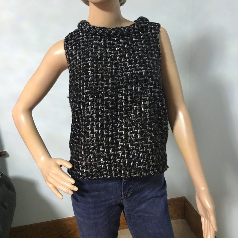 Eva Mendes Sleeveless Sparkle Knit  Top